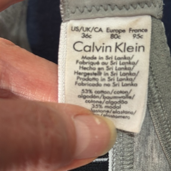 Calvin Klein T-shirt bra size 36C gray cotton - Picture 4 of 5